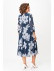 Нарядное платье артикул: 870 дымчато-синий, принт белые цветы от Swallow - вид 6