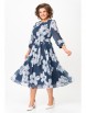 Нарядное платье артикул: 870 дымчато-синий, принт белые цветы от Swallow - вид 10