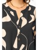 Блузка артикул: 851 чёрный в бежевый принт от Swallow - вид 6