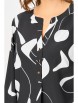 Блузка артикул: 851.1 чёрный в белый принт от Swallow - вид 6