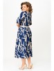 Нарядное платье артикул: 869 синий в бежевый принт от Swallow - вид 6