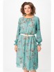 Платье артикул: 819.1 бирюзовый, принт «коричневые веточки» от Swallow - вид 6