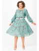 Платье артикул: 819.1 бирюзовый, принт «коричневые веточки» от Swallow - вид 7