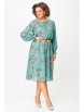 Платье артикул: 819.1 бирюзовый, принт «коричневые веточки» от Swallow - вид 9