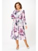 Нарядное платье артикул: 876.1 дымчато-лиловый, принт «цветы» от Swallow - вид 1