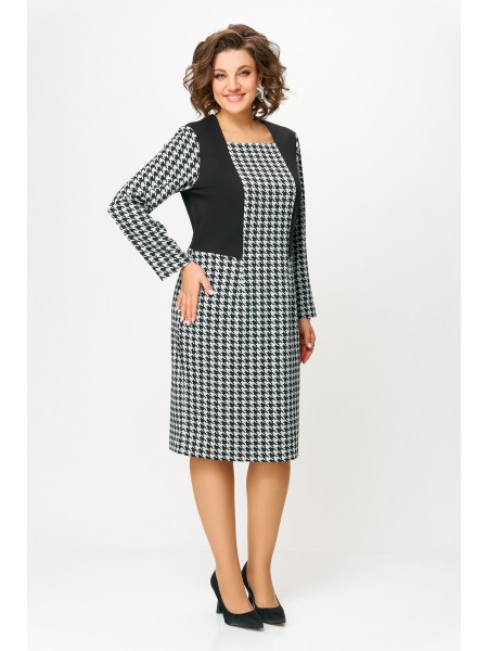 866 чёрный, чёрно-белая гусиная лапка