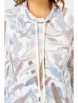 Кофта, джемпер артикул: 883.1 молочный, принт «бежево-голубые тропические листья» от Swallow - вид 5