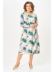 Нарядное платье артикул: 885.2 бежевый принт «ярко-голубые и белые листья» от Swallow - вид 11