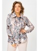 Блузка артикул: 884 бежево-голубой принт от Swallow - вид 6