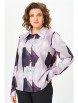 Блузка артикул: 884.2 коричнево-сиреневый принт от Swallow - вид 4