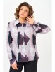 Блузка артикул: 884.2 коричнево-сиреневый принт от Swallow - вид 8