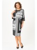 Платье артикул: 888 принт «геометрия» в чёрном, сером и молочном цветах от Swallow - вид 4