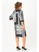 Платье артикул: 888 принт «геометрия» в чёрном, сером и молочном цветах от Swallow - вид 5