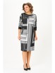 Платье артикул: 888 принт «геометрия» в чёрном, сером и молочном цветах от Swallow - вид 6