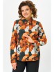 Блузка артикул: 884.1 чёрно-рыжий принт от Swallow - вид 6