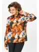 Блузка артикул: 884.1 чёрно-рыжий принт от Swallow - вид 7
