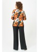 Блузка артикул: 884.1 чёрно-рыжий принт от Swallow - вид 9