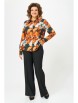 Блузка артикул: 884.1 чёрно-рыжий принт от Swallow - вид 10