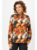 Блузка артикул: 884.1 чёрно-рыжий принт от Swallow - вид 1