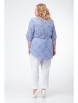 Брючный костюм артикул: 1775-голубой мелкий цв.+белый от ЛедиТриСтарс - вид 2