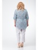 Брючный костюм артикул: 1775-мята мелкие цв.+беж от ЛедиТриСтарс - вид 2