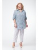 Брючный костюм артикул: 1775-мята мелкие цв.+беж от ЛедиТриСтарс - вид 1