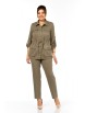 Брючный костюм артикул: 2151/6 бежево-коричневый от LadyStyleClassic - вид 1