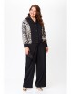 Брючный костюм артикул: 2904 черный с бежевым от LadyStyleClassic - вид 7