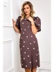 Нарядное платье артикул: 5888-1 шоколадный с молочным горохом от AGATTI - вид 6