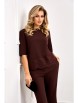 Брючный костюм артикул: 5996-1 шоколад от AGATTI - вид 3