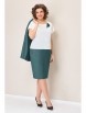 Юбочный костюм артикул: 1342 темно-мятный от VOLNA - вид 3