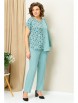 Брючный костюм артикул: 1399 светло-бирюзовый от VOLNA - вид 2