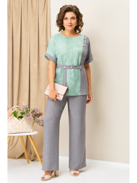 1417 бирюзово-серый