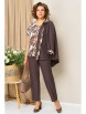 Брючный костюм артикул: 1427 шоколадно-коричневый от VOLNA - вид 4