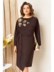Платье артикул: 1454 шоколадно-коричневый от VOLNA - вид 3