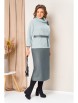 Юбочный костюм артикул: 1447 светло-голубой, серый от VOLNA - вид 5