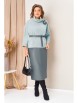 Юбочный костюм артикул: 1447 светло-голубой, серый от VOLNA - вид 1