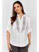 Блузка артикул: 625-076 белый, серая вышивка от MALI - вид 15