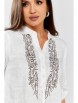 Блузка артикул: 625-076 белый, серая вышивка от MALI - вид 17