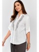 Блузка артикул: 625-076 белый, серая вышивка от MALI - вид 22