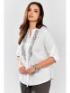 Блузка артикул: 625-076 белый, серая вышивка от MALI - вид 24