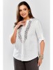 Блузка артикул: 625-076 белый, серая вышивка от MALI - вид 5