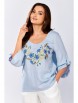 Блузка артикул: 625-078 голубой от MALI - вид 3