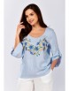 Блузка артикул: 625-078 голубой от MALI - вид 6