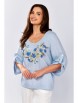 Блузка артикул: 625-078 голубой от MALI - вид 8