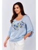 Блузка артикул: 625-078 голубой от MALI - вид 1