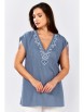Блузка артикул: 625-079 голубой от MALI - вид 3