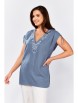 Блузка артикул: 625-079 голубой от MALI - вид 12