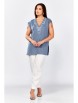 Блузка артикул: 625-079 голубой от MALI - вид 11