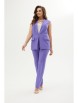Брючный костюм артикул: 722-120 лиловый от MALI - вид 1